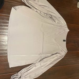 Grey satin blouse